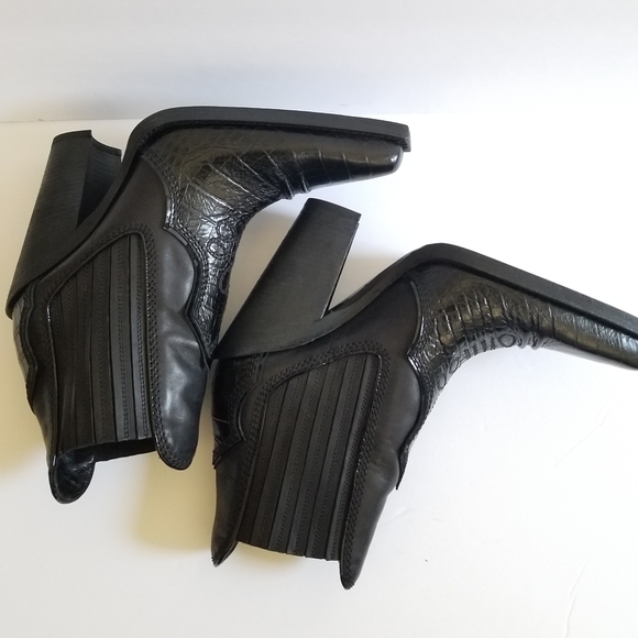 Dsquared2 Leather Cowboy Black Boots Size EU 39 - Picture 8 of 11